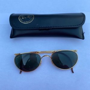 Vintage Bausch& Lomb RayBan W1532 Deco Metals Oval